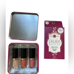 Laura Geller Treat-N-Go Lip Oil Trio 3.8ml Each Full Size Limited Edition NIB